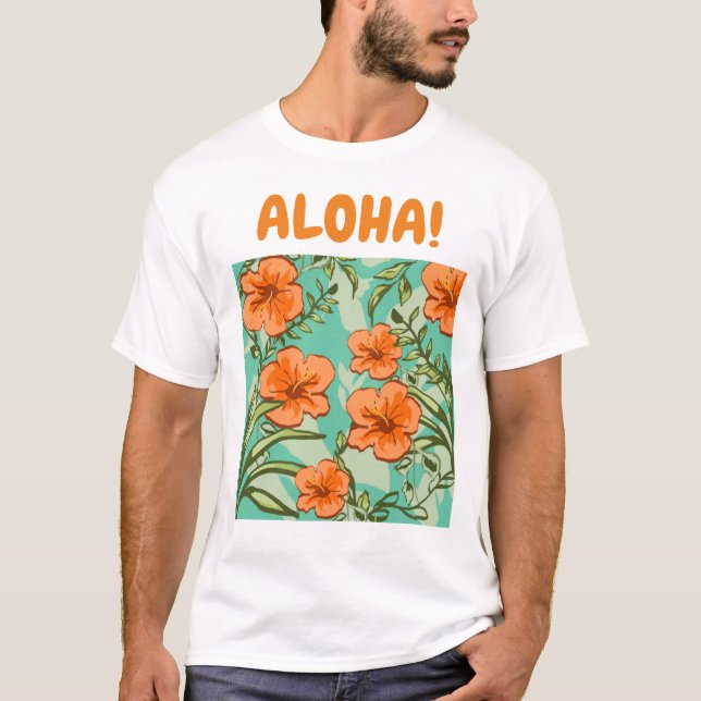 Camiseta T-Shirt HAWAIIAN ART (Frente)