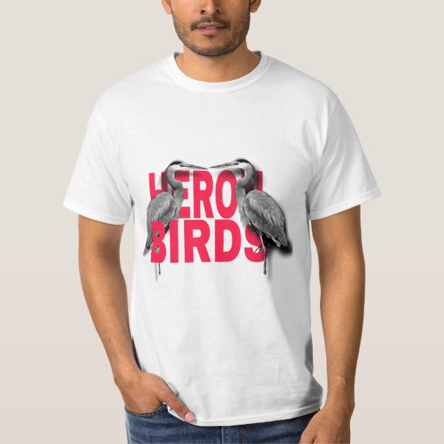 Camiseta T-shirt heron birds (Frente)