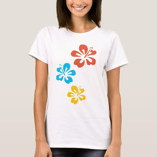 Camiseta t-shirt hibiscus (Frente)