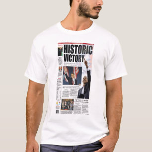 Camiseta T-shirt histórico da vitória de Obama