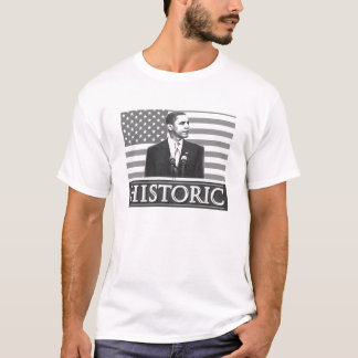 Camiseta T-shirt "histórico" de Barack Obama (branco)