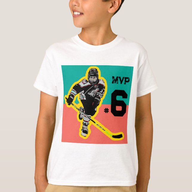 Camiseta T-shirt Hockey Birthday Personalizada (Frente)
