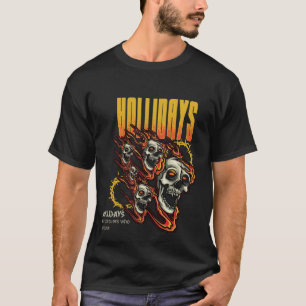 Camiseta T-shirt Hollidays tengkorak