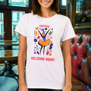 Camiseta T-Shirt Home Ballerina de Boas-vindas Personalizad
