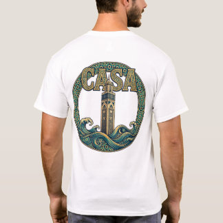 Camiseta T-shirt homme blanc à motif illustré au dos