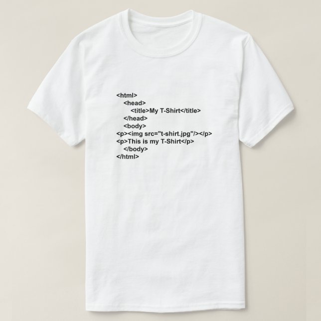 Camiseta T-Shirt html (Frente do Design)