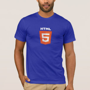 Camiseta T-shirt HTML5 azul escuro