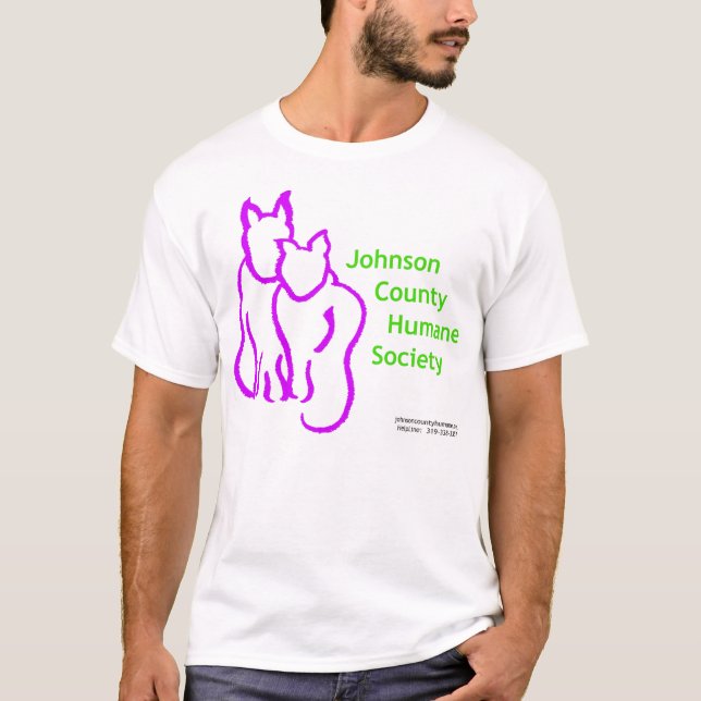 Camiseta T-shirt humano da sociedade do Condado de Johnson (Frente)