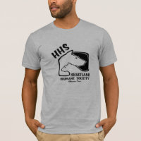 T-shirt humano da sociedade do coração