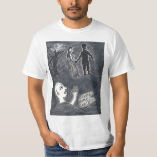 Camiseta T-shirt humano implorando do contato