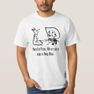 Camiseta T-shirt Humorosa Feng Shui, de uso masculino