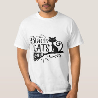 Camiseta T-shirt humour halloween chat noir seulement