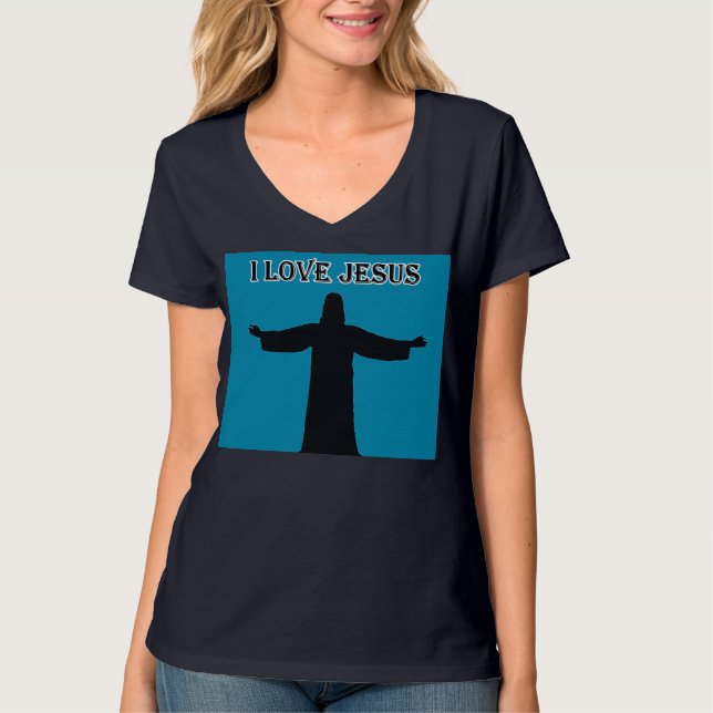 Camiseta T-Shirt   i love jesus (Frente)