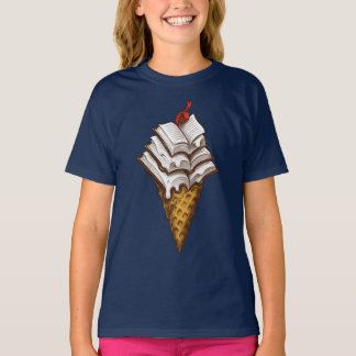 Camiseta T-shirt Ice Cream Books