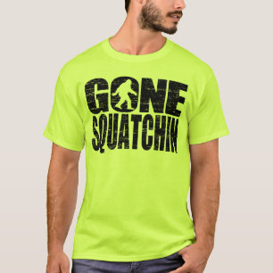 Camiseta T-shirt ido do verde da segurança de Squatchin