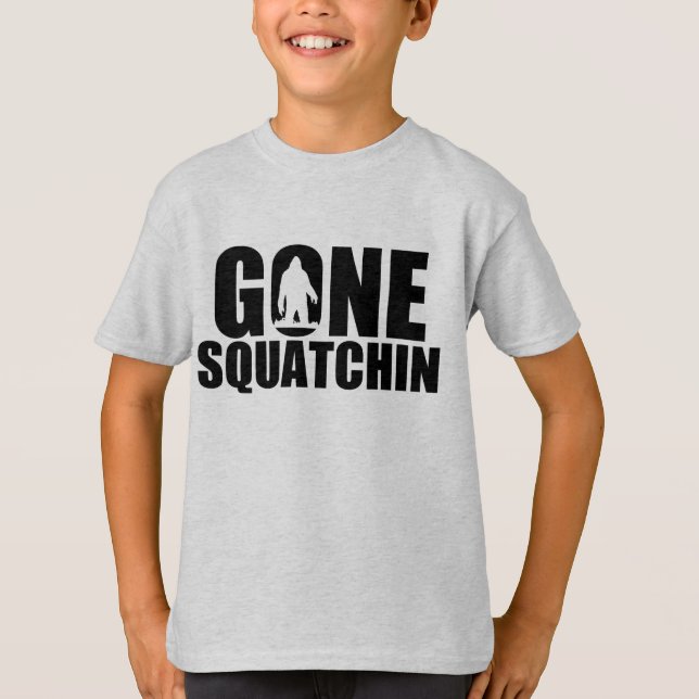 Camiseta T-shirt ido miúdos de Squatchin (Frente)