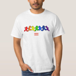 Camiseta T-shirt igual do amor LGBT dos homens