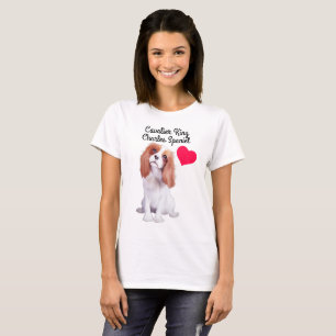 Camiseta T-shirt ilustrado descuidado do Spaniel de rei