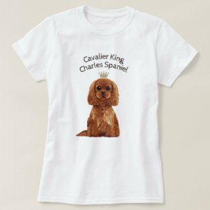 Camiseta T-shirt ilustrado descuidado do Spaniel de rei