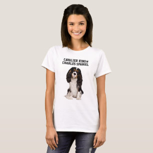 Camiseta T-shirt ilustrado descuidado do Spaniel de rei