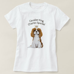 Camiseta T-shirt ilustrado descuidado do Spaniel de rei