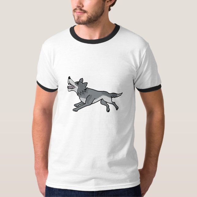 Camiseta T-shirt impressionante do lobo AW (Frente)