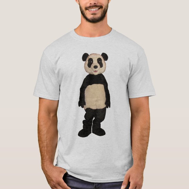Camiseta T-shirt inábil de Argyle da panda (Frente)