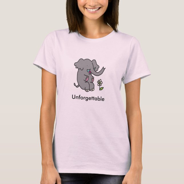 Camiseta T-shirt inesquecível do elefante (Frente)