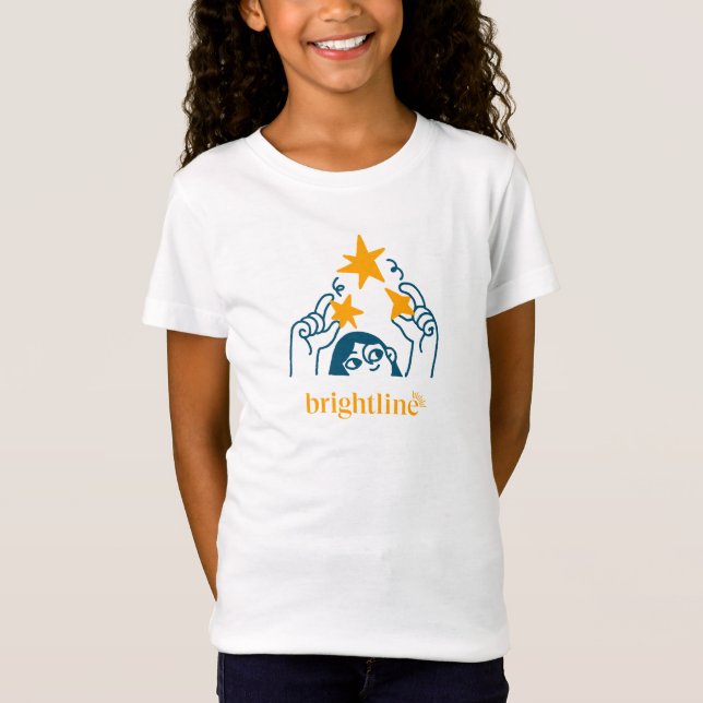 Camiseta t-shirt infantil - Branco com ilustração estelar (Frente)