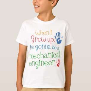 Camiseta T-shirt infantil do bebê do engenheiro mecânico