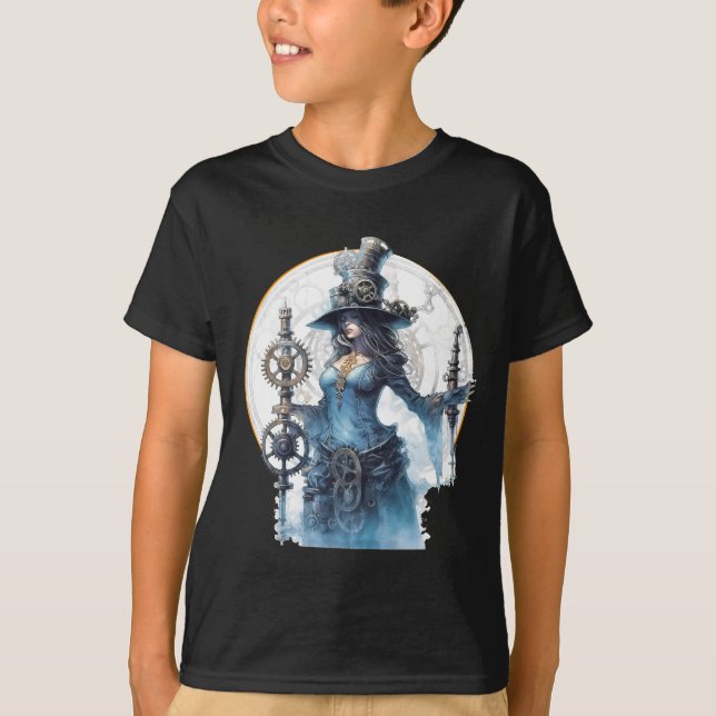 Camiseta (T-shirt) Infantil Evocação Steampunk (Frente)