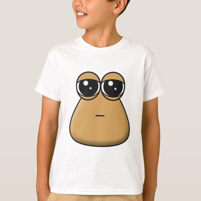 Camiseta T-shirt infantil - Sad Baby Pou (Frente)