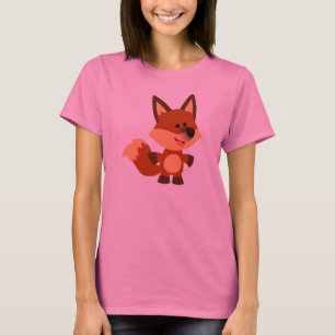 Camiseta T-shirt inocente bonito das mulheres do Fox dos