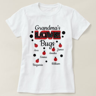 Camiseta T-Shirt Inseto de Amor da Vovó Personalizada