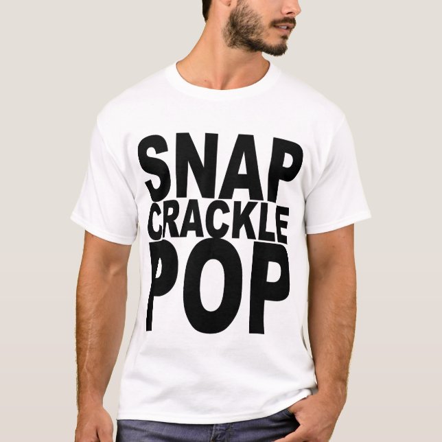 Camiseta T-shirt instantâneo do pop do Crackle (Frente)