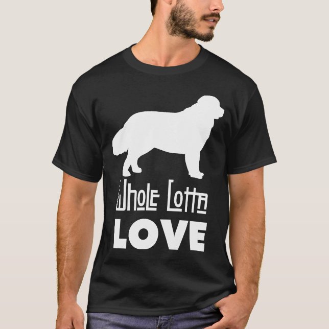 Camiseta T-shirt inteiro de Newfie do amor de Lotta - para (Frente)
