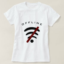 T-Shirt Internet Engraçado Offline - Texto Persona