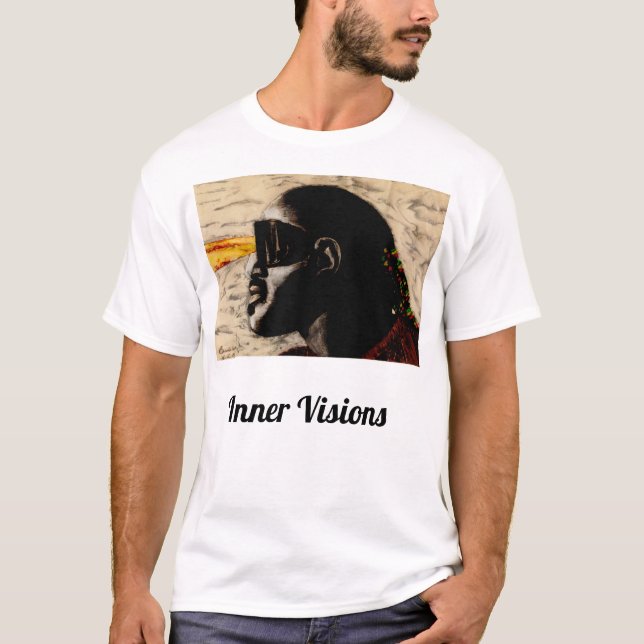 Camiseta T-shirt interno de Stevie Wonder das visões (Frente)