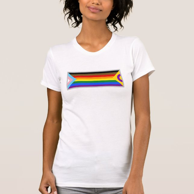 Camiseta T-Shirt Intersex Progressive Pride Banner (Frente)