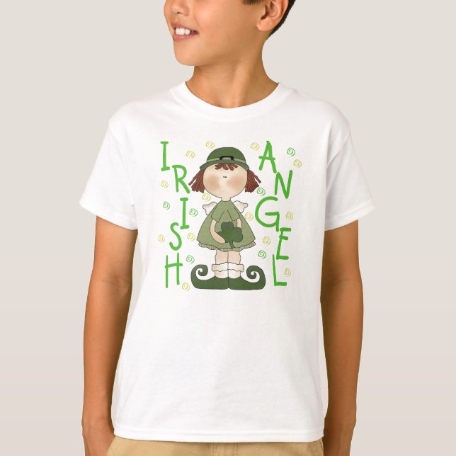 Camiseta T-shirt irlandês do anjo (Frente)