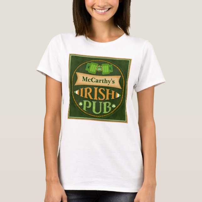 Camiseta T-shirt irlandês do bar do dia de St Patrick (Frente)