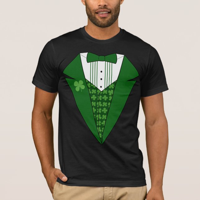 Camiseta T-shirt irlandês do smoking do Leprechaun (Frente)
