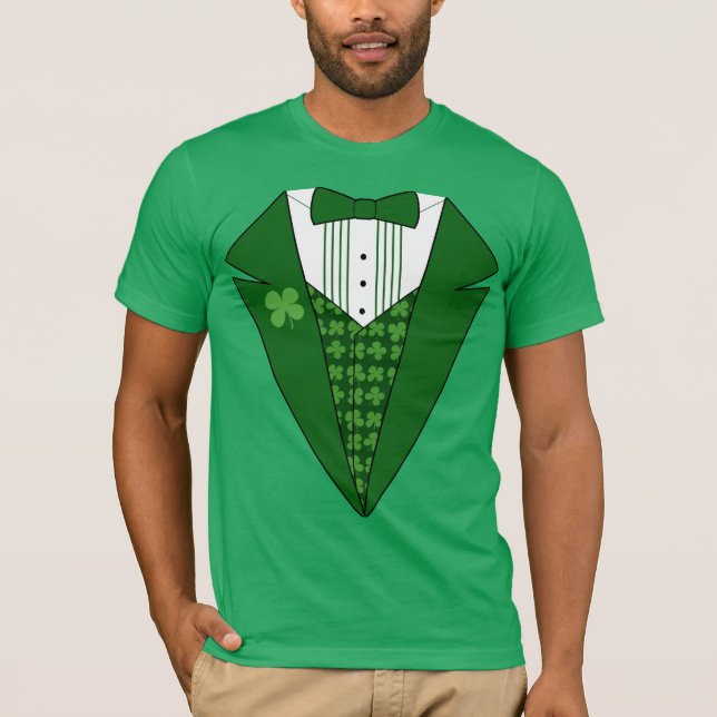 Camiseta T-shirt irlandês do smoking do Leprechaun (Frente)