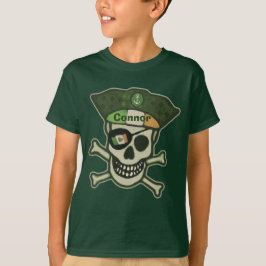 Camiseta T-shirt irlandês feito sob encomenda do pirata do