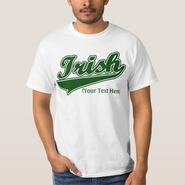 Camiseta T-shirt irlandês feito sob encomenda personalizado (Frente)
