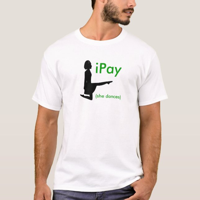 Camiseta t-shirt irlandês "iPay" de Feis do pai da dança (Frente)