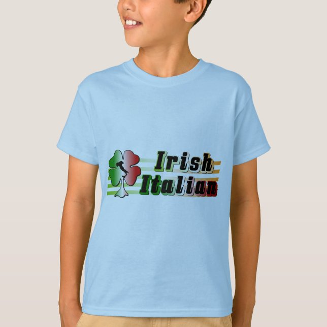 Camiseta T-Shirt Irlandês para Crianças Italianas (Frente)