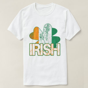 Camiseta T-shirt irlandeses da bandeira do trevo