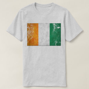 Camiseta T-shirt irlandeses do trevo da bandeira