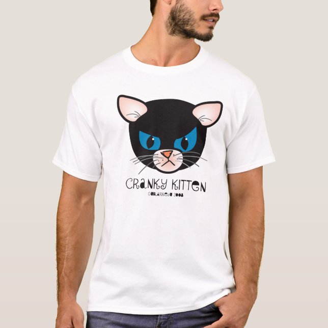 Camiseta t-shirt irritadiço do gatinho (Frente)